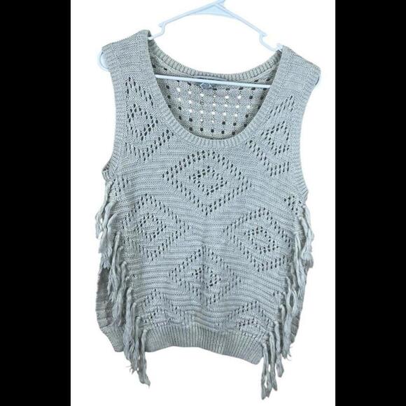 Cotton By‎ Autumn Cashmere Womens Cotton Open Knit Sweater Ivory Size S - Picture 1 of 4